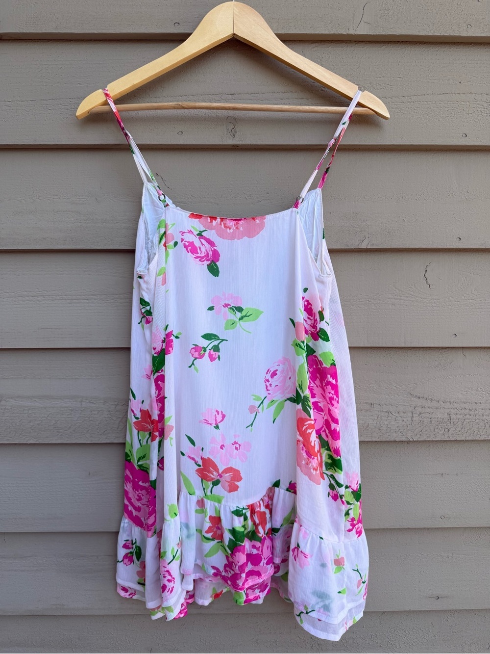 ABERCROMBIE & FITCH Pink Floral Cami sz M Babydoll Y2K Boho Cottagecore Festival - Picture 6 of 11